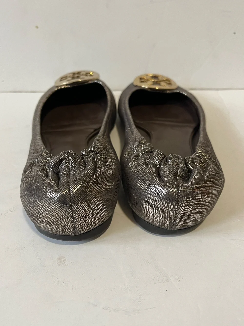 Tory Burch Minnie metallic bronze ballet flats size 9.5M